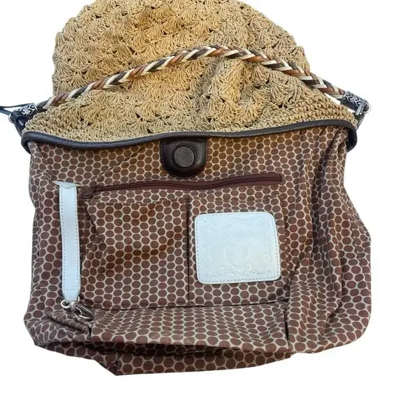 Brighton Straw Crochet Shoulder Bag – Boho Woven Hobo Tote - Picture 7 of 15